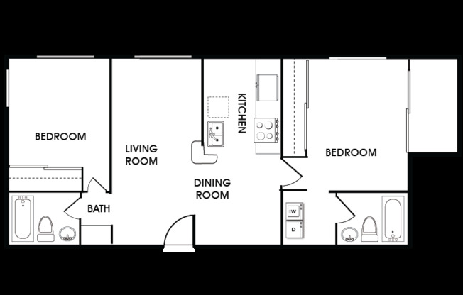 2 beds, 2 baths, 900 sqft, $2,400, Unit Unit 110