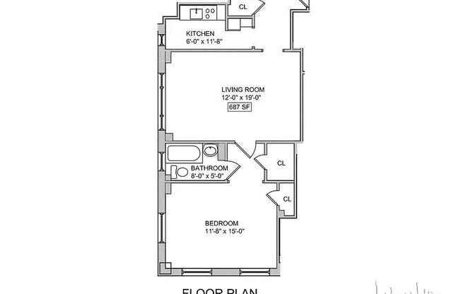 1 bed, 1 bath, $7,475, Unit 12J