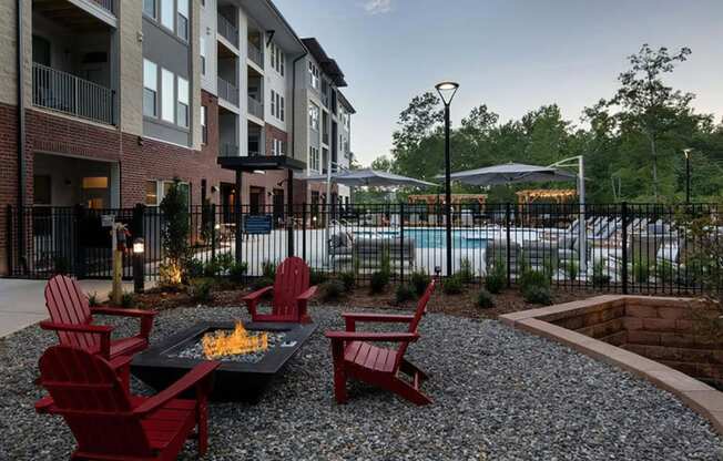 Outdoor Social Spaces with Fire Feature