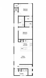 2 beds, 1 bath, 915 sqft, $1,650