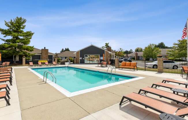 the swimming pool at our apartments