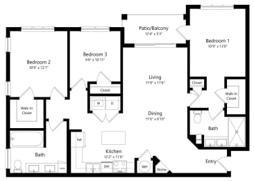 3 beds, 2 baths, 1,358 sqft, $2,971