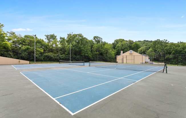 the tennis courts at the clubhouse are available for tenants to use