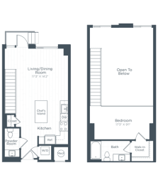 1 bed, 1.5 baths, 845 sqft, $2,423