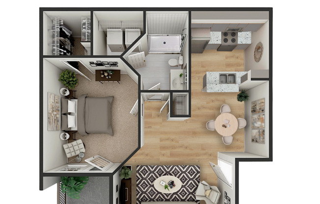 1 bed, 1 bath, 671 sqft, $1,559, Unit 28-28202