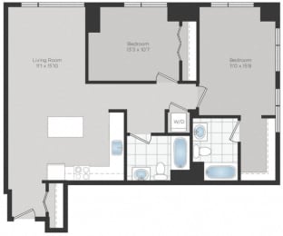 2 beds, 2 baths, 1,058 sqft, $3,621