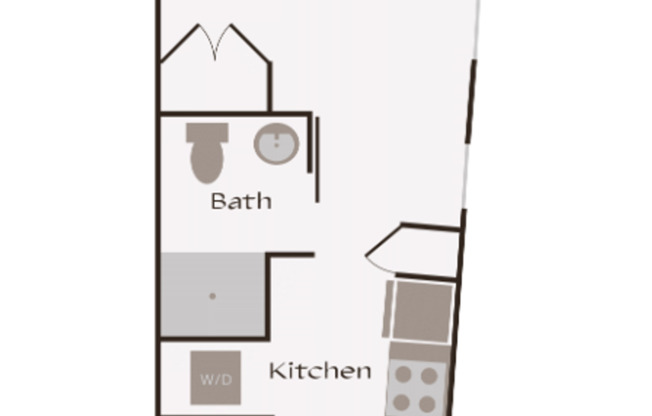 Studio, 1 bath, 364 sqft, $1,952, Unit 213