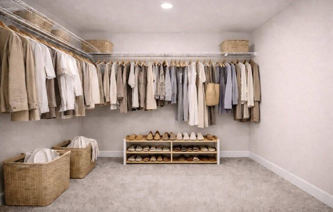 Step into the expansive closet at Sage at Celina Residences, where organization meets style. With ample space for all your clothing and accessories, it's the perfect blend of functionality and elegance. Take the next step to a stylish lifestyle today!