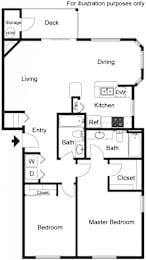 2 beds, 2 baths, 1,109 sqft, $1,946