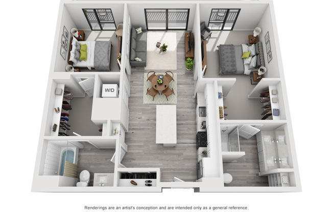 2 beds, 2 baths, 1,061 sqft, $2,615