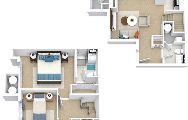 2 beds, 2 baths, 1,210 sqft, $1,662, Unit 08-205