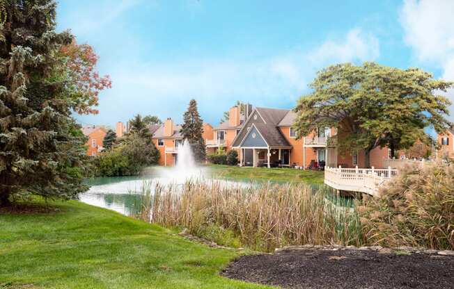 Fairway Lakes Beautiful View of Fountain Pond