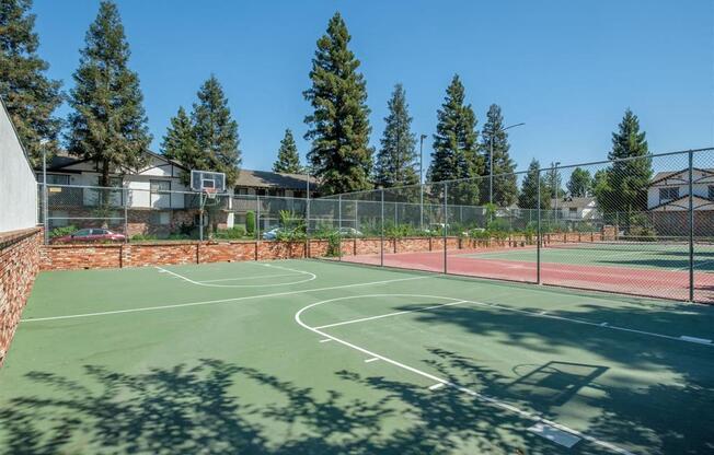 Basketball Court at Scottsmen Too Apartments, Clovis
