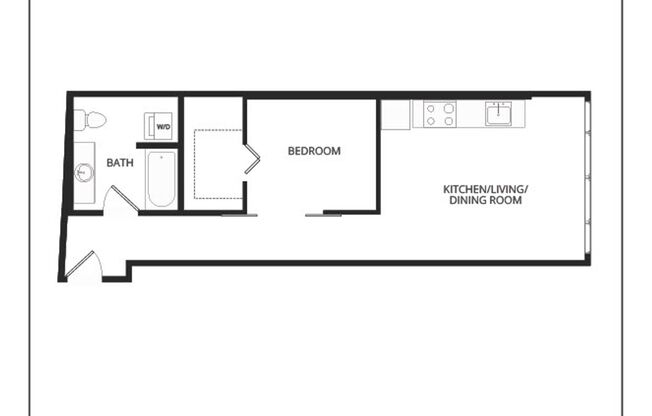 1 bed, 1 bath, 640 sqft, $1,850, Unit 204