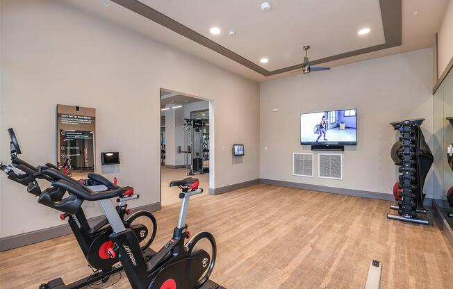 Yoga and Spin Studio at The Exchange Luxury Apartments in St. Petersburg, FL