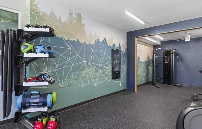 Updated Fitness Center at 2000 Lake Washington Apartments in Renton, WA
