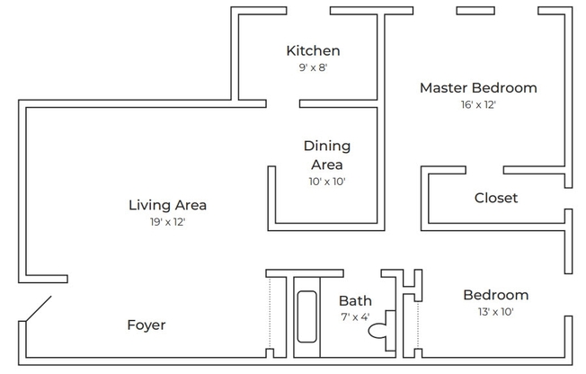 2 beds, 1 bath, 1,000 sqft, $1,420