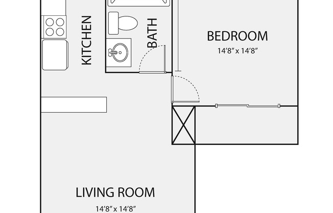 1 bed, 1 bath, 660 sqft, $1,375