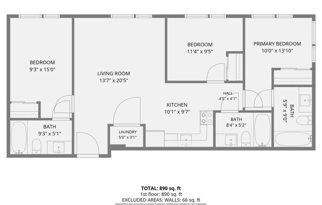 3 beds, 3 baths, 900 sqft, $2,400, Unit 204