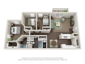 3 beds, 2 baths, 1,170 sqft, $1,699