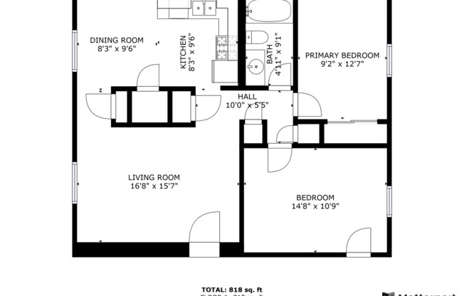2 beds, 1 bath, 920 sqft, $1,299, Unit 38