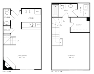 1 bed, 1 bath, 871 sqft, $1,693