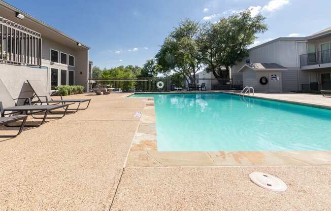 This is a photo of the pool area at The Biltmore Apartments, in Dallas, TX.