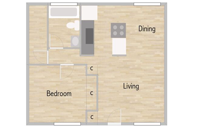 1 bed, 1 bath, 625 sqft, $954, Unit F02