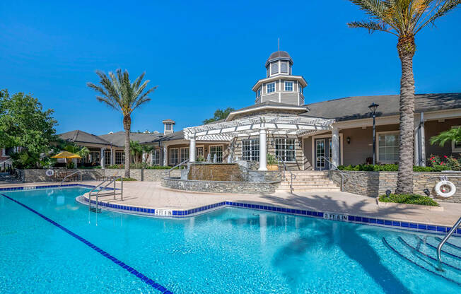 take a dip in the resort style pool