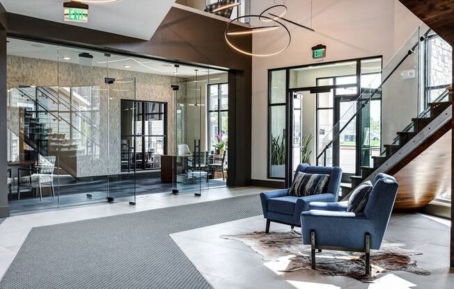 Clubhouse interior at Icon Apartment Homes at Ferguson Farm, Bozeman, Montana