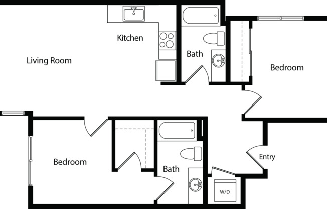 2 beds, 2 baths, 962 sqft, $3,026, Unit 301