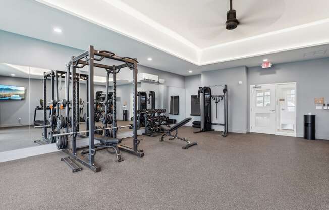 the gym at the preserve apartments