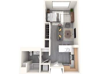 Studio, 1 bath, 532 sqft, $2,545