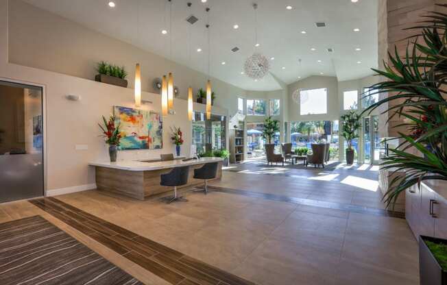 Clubhouse area at Milan Apartment Townhomes, Nevada, 89183
