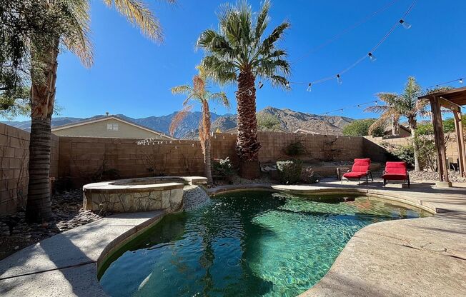 AVAILABLE NOW! MOVE IN SPECIAL! HALF OFF FIRST MONTHS RENT! BEAUTIFUL3 BEDROOM 2 BATH PALM SPRINGS POOL HOME