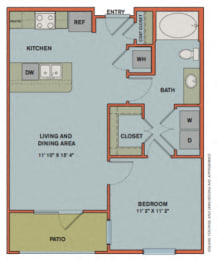 1 bed, 1 bath, 654 sqft, $2,189