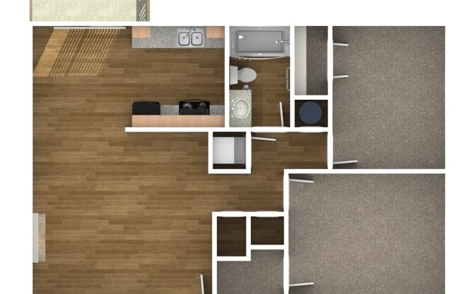 2 beds, 1 bath, 812 sqft, $1,400