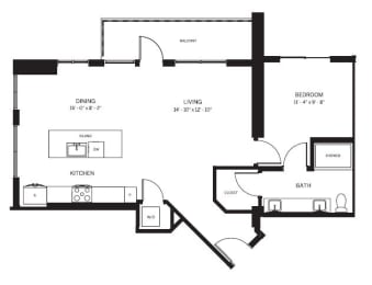 1 bed, 1 bath, 893 sqft, $2,940