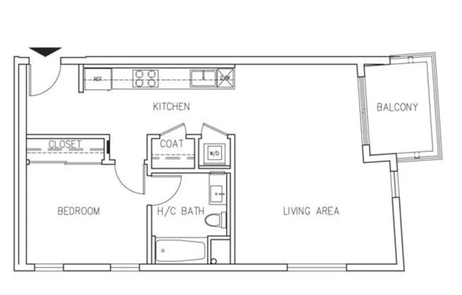 1 bed, 1 bath, 716 sqft, $2,910, Unit 10534 - 203