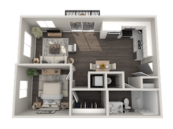 1 bed, 1 bath, 642 sqft, $1,099