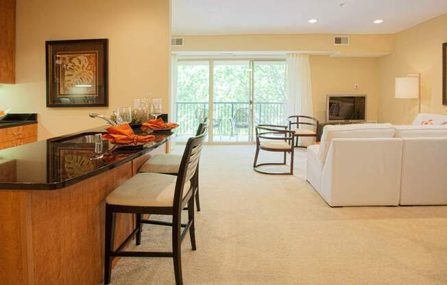 Kitchen And Living Area at Spa Cove Apartments, Annapolis