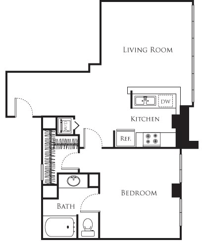 1 bed, 1 bath, 710 sqft, $1,985, Unit 311