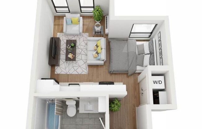 Studio, 1 bath, 394 sqft, $1,236, Unit 307
