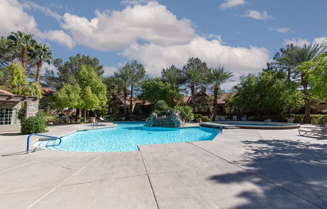 Second story unit overlooking pool in luxury Canyon Gate guard gated community