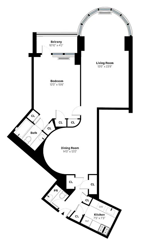 1 bed, 1.5 baths, 903 sqft, $5,900, Unit 51A