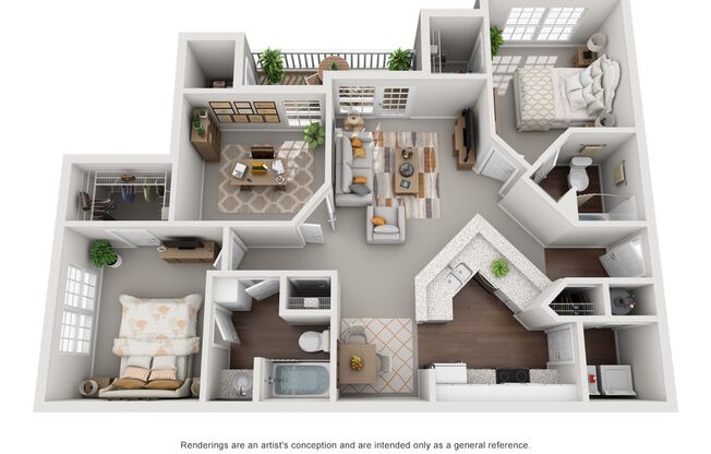 2 beds, 2 baths, 1,167 sqft, $1,815, Unit 02 - 214
