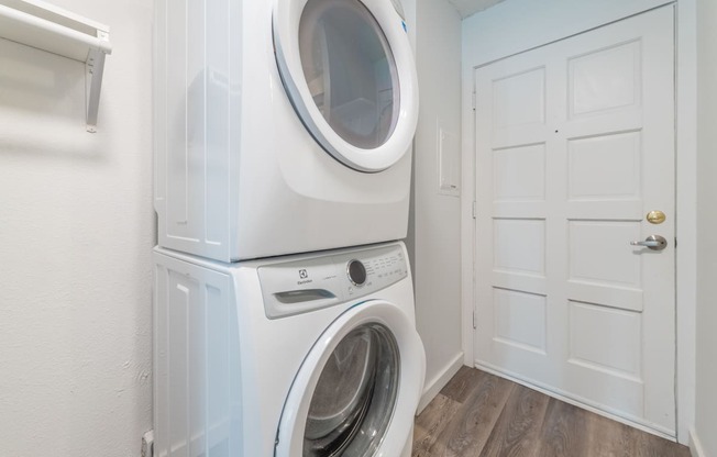 a washer and dryer in a laundry room