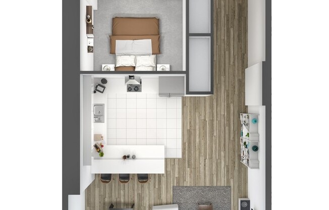 1 bed, 1 bath, 670 sqft, $1,199, Unit 703