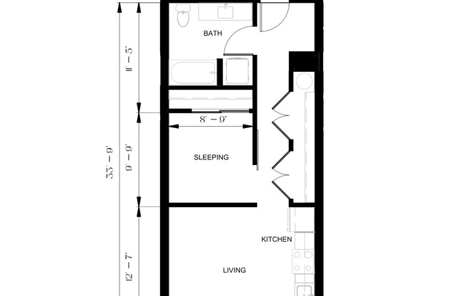 1 bed, 1 bath, 559 sqft, $2,650, Unit 509