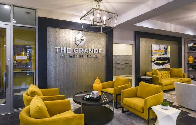 the lobby of the grand